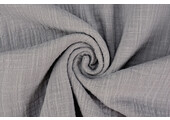 Double Gauze Fabric Linen Structure Grey