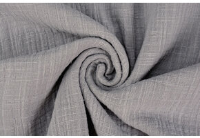 Double Gauze Fabric Linen Structure Grey