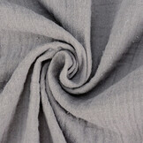 Double Gauze Fabric Linen Structure Grey