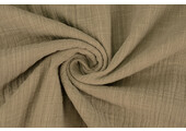 Baumwoll Musselin Leinenstruktur Sand