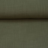Double Gauze Fabric Linen Structure Army Green