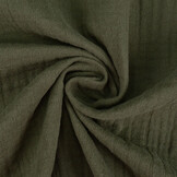 Double Gauze Fabric Linen Structure Army Green