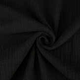 Double Gauze Fabric Linen Structure Black