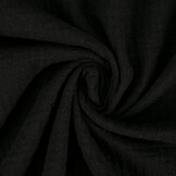 Double Gauze Fabric Linen Structure Black