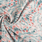 100% Viskose Xiporo Blau Rot