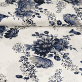 100% Viscose Yawasi Navy Blue