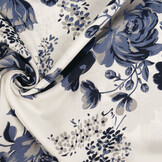 100% Viskose Yawasi Marineblau