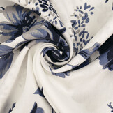 100% Viskose Yawasi Marineblau