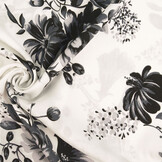 100% Viscose Yawasi Grey Black