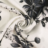 100% Viscose Yawasi Grey Black