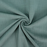Double Gauze Fabric Linen Structure Dark Old Green