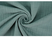 Double Gauze Fabric Linen Structure Dark Old Green