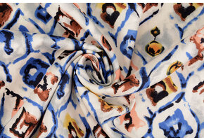 100% Viscose Yimani Blauw