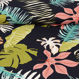 100% Viscose Multi Bladeren Marine