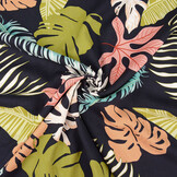 100% Viscose Multi Bladeren Marine