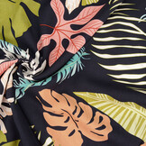 100% Viskose Multi Blätter Marine