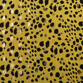 100% Viscose Foil Panter Geel Groen