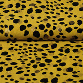 100% Viscose Foil Panther Yellow Green