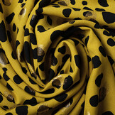 100% Viscose Foil Panther Yellow Green