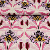 100% Viscose Iris Wit Roze
