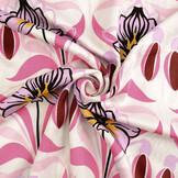 100% Viscose Iris Wit Roze