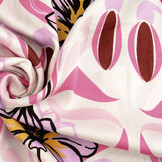 100% Viscose Iris Wit Roze