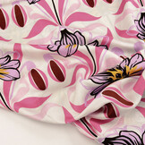 100% Viscose Iris Wit Roze