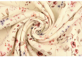 Rib Jersey Flowers Aelan Creme