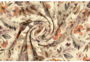 Rib Jersey Bloemen Lexia Creme