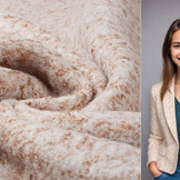 Gestrickter Wollstoff Lanoso Braun Beige