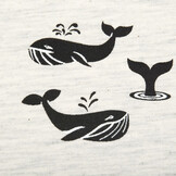 Mi & Joe French Terry Whale Creme Melange