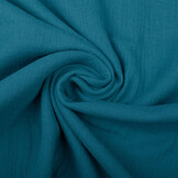 Double Gauze Fabric Petrol Blue
