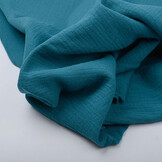 Double Gauze Fabric Petrol Blue