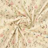 Rib Jersey Bloemen Valerie Creme