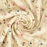Rib Jersey Bloemen Valerie Creme