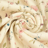 Rib Jersey Bloemen Valerie Creme