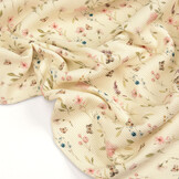 Ripp Jersey Blumen Valerie  Creme