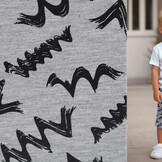 Mi & Joe French Terry Zig-Zag Grey Melange