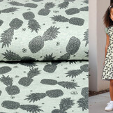 Mi & Joe Cotton Jersey Ananas Glitter Oud Groen melange