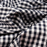 Gingham Check 8 mm Dark Navy Blue
