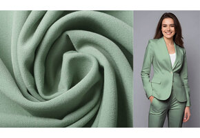 Stretch Gabardine Licht Oud Groen