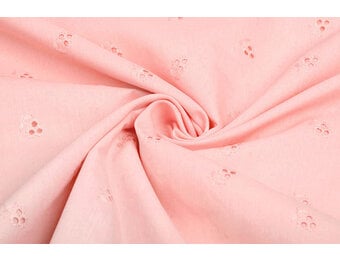 Broderie Katoen Lily Roze