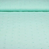 Broderie Katoen Lily Mint Blauw