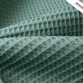 Waffle Pique Fabric Dark Old Green