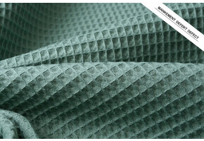 Waffle Pique Fabric Dark Old Green