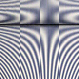 100% Cotton Printed Stripes Blue White