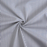 100% Cotton Printed Stripes Blue White