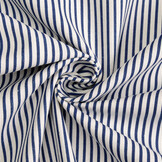 100% Cotton Printed Stripes Blue White