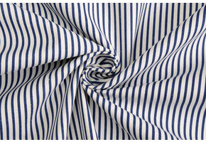 100% Katoen Bedrukt Strepen Blauw Wit