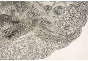 Mesh Embroidered Francesca Light Grey